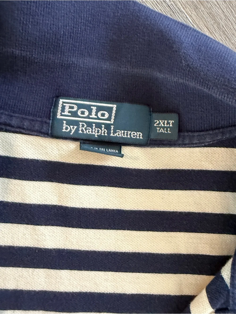 Ralph Lauren Classic Navy & White Striped Polo